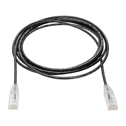Tripp Lite Cat6 Gigabit Patch Cable, RJ45 M/M, Gigabit, Snagless, UTP, Molded, Slim, Black, 10 ft. (N201-S10-BK) Black 10 ft.
