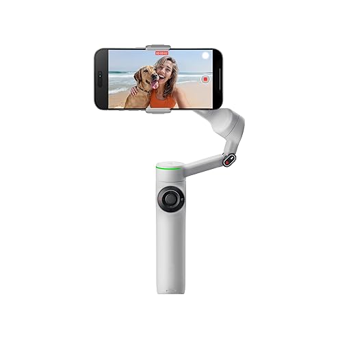 Insta360 Flow 2 Pro Grey- AI-Powered Smartphone Stabilizer, Auto Tracking Phone Gimbal, 200+ App Tracking with Apple DockKit, 3-Axis Stabilization, Built-in Tripod/Selfie Stick, Portable & Foldable