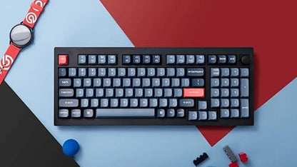 Keychron V5 Max Wireless Hot-Swappable RGB Mechanical Keyboard 2.4 GHz & Bluetooth Jupiter Brown Switches ABS Plastic Frame with Knob 96% Layout (100 Keys) Windows Mac OS Linux, Carbon Black (V5M-D3)
