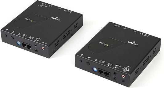 StarTech.com 4K HDMI Over IP Extender 4K 30Hz Video Control Software App HDMI Extender HDMI Extension AV Over IP (ST12MHDLAN4K) Kit - Transmitter and Receiver 4K - HDMI