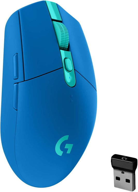 Logitech G305 LIGHTSPEED Wireless Gaming Mouse, Hero 12K Sensor, 12,000 DPI, Lightweight, 6 Programmable Buttons, 250h Battery Life, On-Board Memory, PC/Mac - Blue Blue Mouse