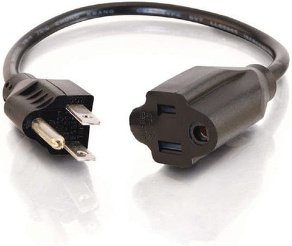 C2g/ cables to go C2G Power Cord, Long Extension Cord, Power Extension Cord, 18 AWG, Black, 15 Feet (4.57 Meters), Cables to Go 03117