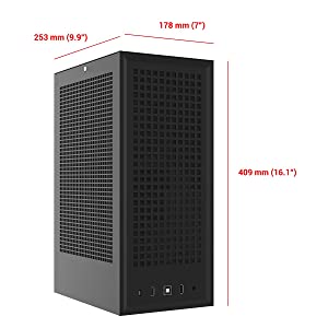 HYTE Revolt 3 Small Form Factor Premium ITX Computer Gaming Case Only, Black Black Case Only