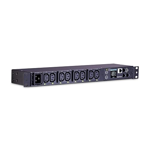 CyberPower PDU81006 Switched Metered-by-Outlet PDU, 200-240V/20A, 8 Outlets, 1U Rackmount