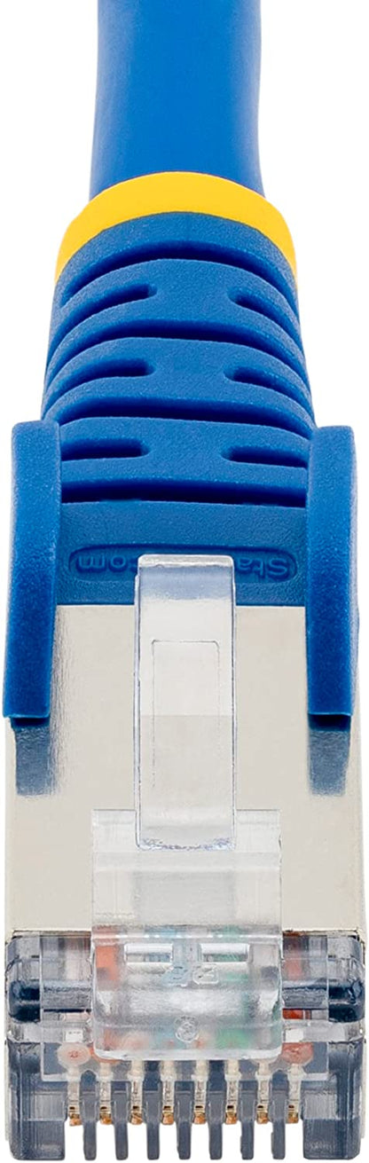 StarTech.com 30ft CAT6a Ethernet Cable - Low Smoke Zero Halogen (LSZH) - 10 Gigabit 500MHz 100W PoE RJ45 S/FTP Blue Network Patch Cord Snagless w/Strain Relief (NLBL-30F-CAT6A-PATCH)