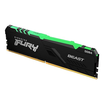 Kingston FURY Beast RGB 16GB 3600MHz DDR4 CL18 Desktop Memory Single Stick KF436C18BBA/16