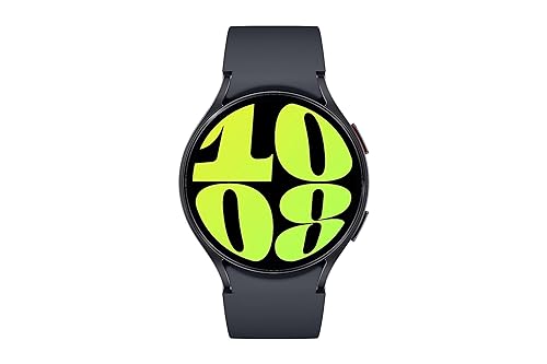 Samsung Galaxy Watch6, Graphite, 44mm, Bluetooth, Sleep Coaching, ECG, Heart Monitor, Fall Detection, SOS, Fitness Tracker, Camera Access, Digital Wallet (CAD Version and Warranty) Graphite 44mm BT Watch Only