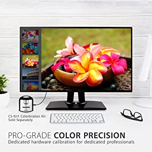 ViewSonic VP2768a ColorPro 27 Inch 1440p IPS Monitor with 100% sRGB, Rec 709, USB C (90W), RJ45, Color Blindness Mode, Hardware Calibration for Photo and Graphic Design Black 27-Inch USB C