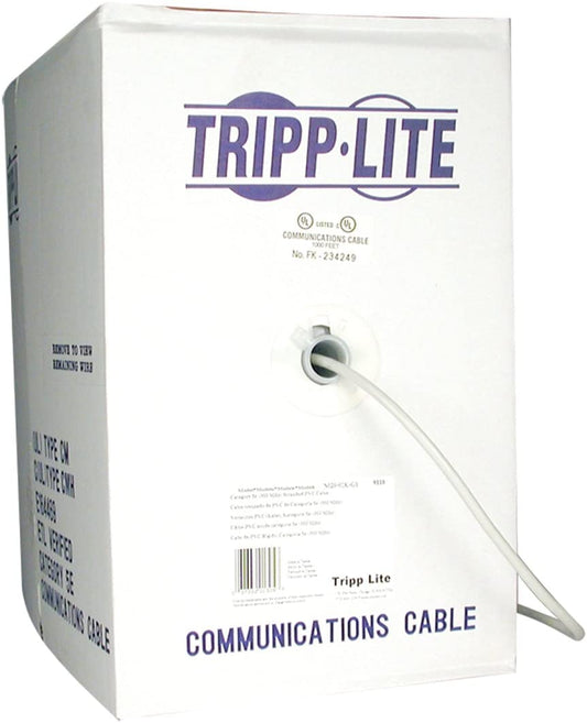 Tripp Lite Cat5e 350MHz Bulk Outdoor-Rated Solid-core PVC Cable - Gray(N028-01K-GY)