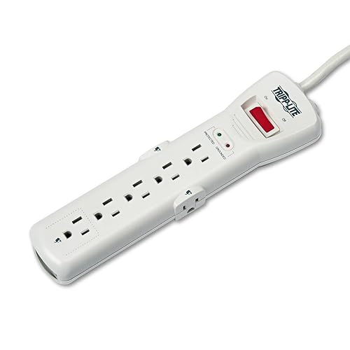 Tripp Lite Super7tel15 Super7tel15 Surge Suppressor, 7 Outlets, 15 Ft Cord, 2520 Joules, Light Gray