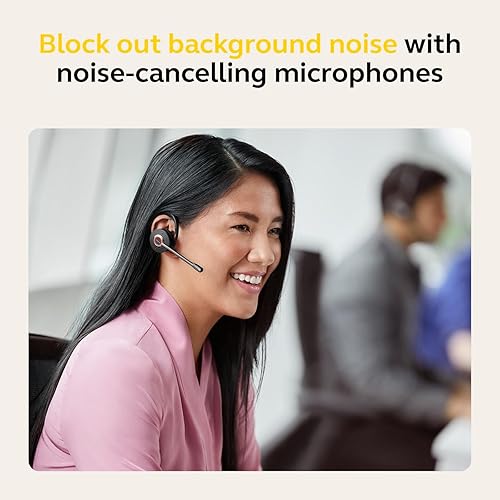 Jabra Engage 55 Convertible Wireless Headset with Ear Hook, Headband & Neckband, Link 400 USB-C DECT Adapter – Noise-Cancelling Microphone – MS Teams Certified, Works with All Other Platforms – Black MS Teams (USB-C) Convertible