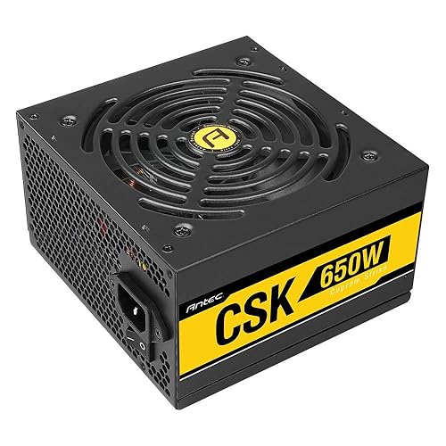Antec Bronze Power Supply, CSK 650W 80+ Bronze Certified PSU, Continuous Power with 120mm Silent Cooling Fan, ATX 12V 2.31 / EPS 12V, Bronze Power Supply CSK650