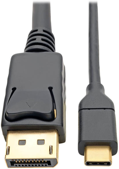 Tripp Lite USB C to DisplayPort 4K Adapter Cable Thunderbolt 3 Compatible, M/M, USB Type C to DP, USB-C, USB Type-C 6' 6ft (U444-006-DP), black 6 ft.
