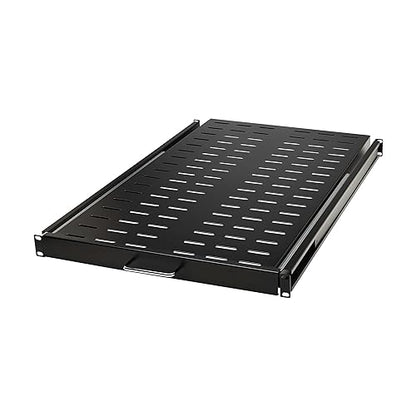 Tripp Lite 1U Sliding Steel Server Rack Enclosure Shelf, Vented Airflow Design, Mount Hardware Included, 28.3 inch Depth, 50 lb / 23 Kg Capacity, 5-Year Warranty (SRSHELF4PSLVENT)