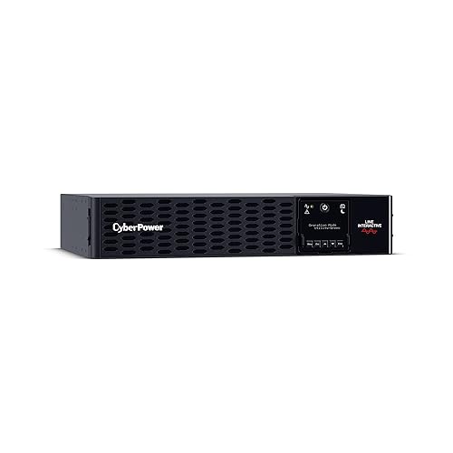 CyberPower PR2200RT2UN Smart App Sinewave UPS System, 2200VA/2200W, 8 Outlets, 2U Rack/Tower, AVR, Pre-Installed RMCARD205 2200VA NET