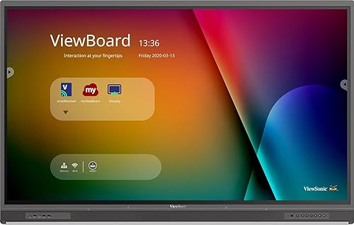 ViewSonic 65INCH VIEWBOARD 4K Ultra HD Interactive Flat Panel Display with Integrated MICR