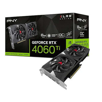 PNY GeForce RTX™ 4060 Ti 8GB Verto Overclocked Dual Fan Graphics Card DLSS 3 8GB Dual Fan OC