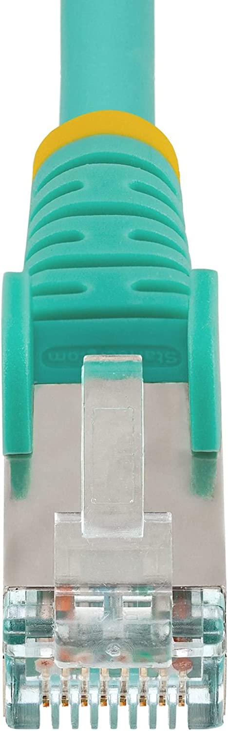 StarTech.com 5ft CAT6a Ethernet Cable - Low Smoke Zero Halogen (LSZH) - 10 Gigabit 500MHz 100W PoE RJ45 S/FTP Aqua Network Patch Cord Snagless w/Strain Relief (NLAQ-5F-CAT6A-PATCH)