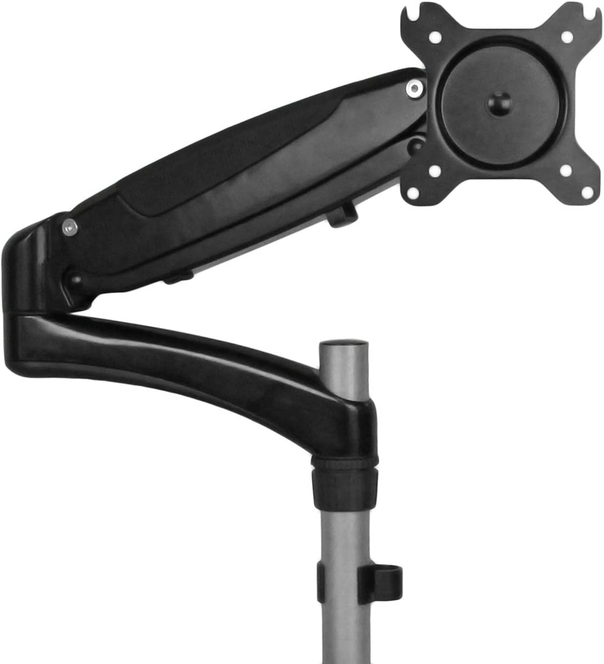 StarTech.com Laptop Monitor Stand - Computer Monitor Stand - Full Motion Articulating - VESA Mount Monitor Desk Mount (ARMUNONB) Black Dual Arms - Monitor &amp; Laptop