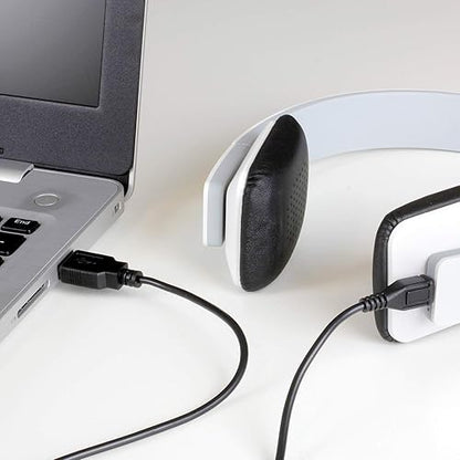 Aluratek ABH04F Bluetooth Wireless Stereo Headphones - Stereo - Wireless - Bluetooth - 33 ft - 200 Hz - 20 kHz - Over-the-head - Binaural - Supra-aural - White