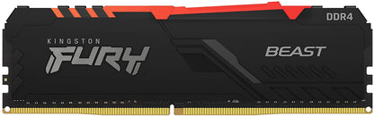Kingston FURY Beast RGB 16GB 3200MHz DDR4 CL16 Desktop Memory Single Stick KF432C16BBA/16 3200MHz 16GB RGB