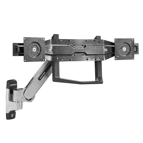 Ergotron – Dual Monitor and Handle Kit – for 2 Monitors Up to 26 Inches, 0 to 18 lbs Each – Add-on for Interactive Arm HD and VHD
