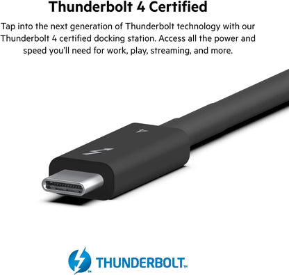 Belkin Thunderbolt 4 Dock Pro, Single 8K @ 60hz, Dual 4K Display Compatible, 2 x Thunderbolt 4 Port, 2 x HDMI Port, 90W Power Delivery PD, Audio in/Out, Compatible with MacBook Pro, XPS, and More