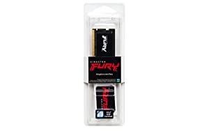 Kingston Technology Fury Impact 16GB 4800MT/s DDR5 CL38 SODIMM XMP Ready Laptop Memory Single Module KF548S38IB-16,Black 4800 MHz 16GB