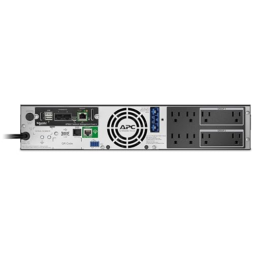 APC Network UPS, 1000VA Smart-UPS Sine Wave UPS with Extended Run Option, SMX1000CNC, Network Management Card, 2U Rackmount/Tower Convertible, Line-Interactive, 120V