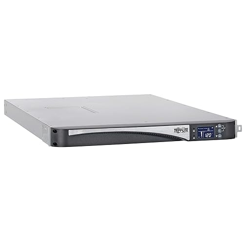 Tripp Lite Smart 1440VA UPS, 120V 1100W, 5 NEMA 5-15R Outlets, Pure Sine Wave, Network Card Slot, LCD Status Screen, USB, DB9, 1U Rack Mount, 3-Year Warranty & $250,000 Insurance (SMART1500RT1U)