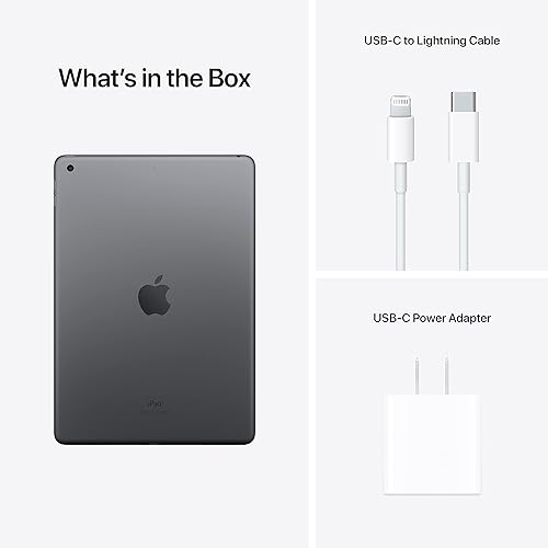 Apple iPad (9th Generation): with A13 Bionic chip, 10.2-inch Retina Display, 256GB, Wi-Fi, 12MP front/8MP Back Camera, Touch ID, All-Day Battery Life – Space Grey Wi-Fi 256GB Space Grey