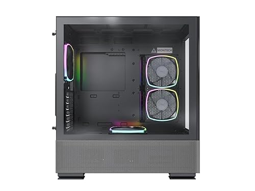 Sky Two, Dual Tempered Glass, 4X PWM ARGB Fans Pre-Installed, ATX Gaming Mid Tower Computer Case, Type C, High Airflow Performance- Black SKY TWO (BLACK)