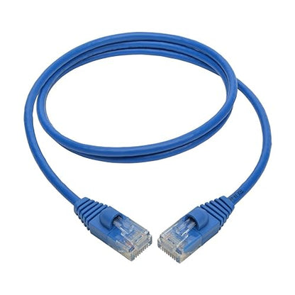 Tripp Lite Cat6a 10G Ethernet Cable, Snagless Molded Slim UTP Network Patch Cable (RJ45 M/M), Blue, 3 Feet / 0.9 Meters, Manufacturer's Warranty (N261-S03-BL) Blue 3 Feet UTP / Slim
