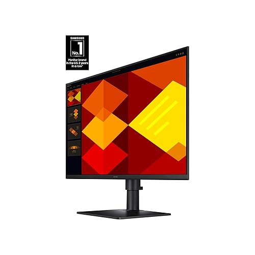SAMSUNG G40D Series 24-Inch FHD 1080p Computer Monitor, 100Hz, IPS Panel, HDMI, USB Hub,Display Port, Height Adjustable Stand (LS24D402GANXGO),Black