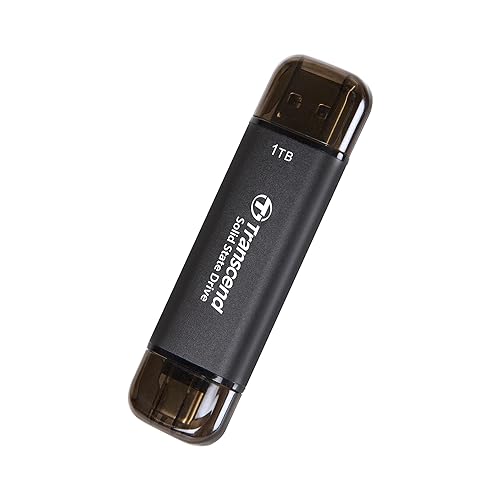 Transcend 1TB Portable SSD, ESD310C, USB 10Gbps with Type-C and Type-A TS1TESD310C