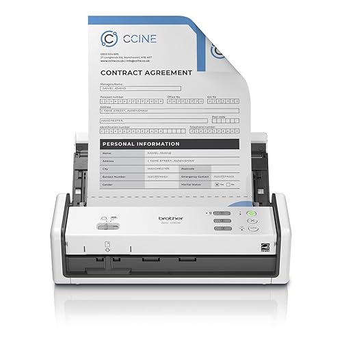 Brother ADS1350W Large Format Sheetfed Scanner - 600 x 600 dpi Optical - 30 ppm (Mono) - 30 ppm (Color) - Color, Monochrome Scan - Duplex Scanning - ID Card, Business Card, Plastic Card - Wireless LAN - Portable - USB