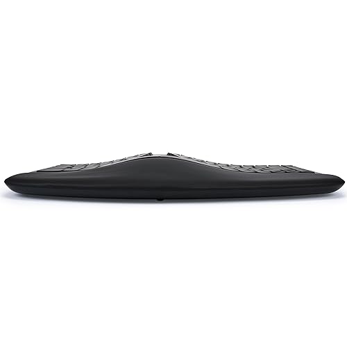 KINESIS mWave Ergonomic Keyboard for PC (Black) | Mechanical Switches | Bluetooth & USB | Programmable | Backlit | Windows Modifier & Hot Keys Windows (Black)