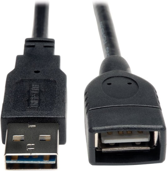 Tripp Lite Universal Reversible USB 2.0 Hi-Speed Extension Cable (Reversible A to A M/F), 6-ft.(UR024-006),Black