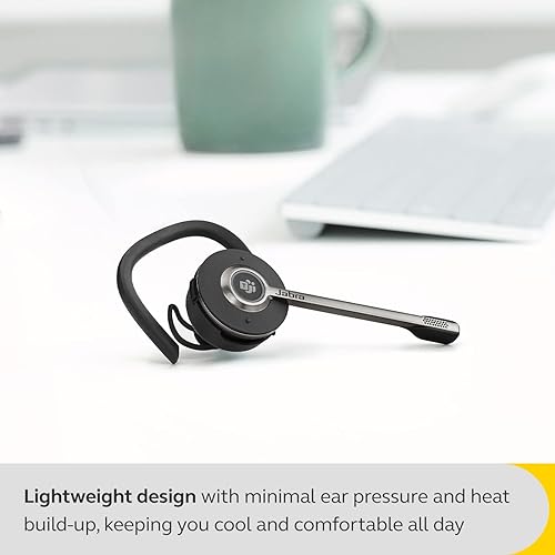 Jabra Engage 55 Convertible Wireless Headset with Ear Hook, Headband & Neckband, Link 400 USB-A DECT Adapter – Noise-Cancelling Microphone – MS Teams Certified, Works with All Other Platforms – Black MS Teams (USB-A) Convertible