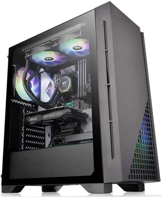 Thermaltake H330 Tempered Glass ATX Gaming Case, Black