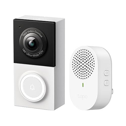 Tapo TP-Link Smart Video Doorbell Camera Wired, 2K 5MP, Color Night Vision, 180° Ultra-Wide FOV, 2-Way Audio, Free AI Detection, Cloud & SD Card Storage, Works w/Alexa & Google Home, D130 Wired Only, 2K 5MP, 180° Ultra-Wide FOV