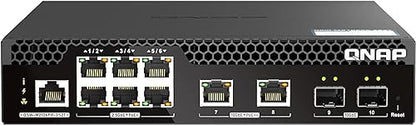 QNAP QSW-M2106PR-2S2T-US Half-Rackmount Switch 10GbE and 2.5GbE PoE++ Layer 2 Web Managed Switch for New-Generation Wi-Fi Deployment