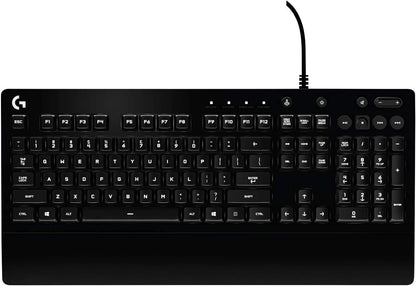 Logitech G213 Gaming Keyboard with Dedicated Media Controls, 16.8 Million Lighting Colors Backlit Keys, Spill-Resistant and Durable Design, Black