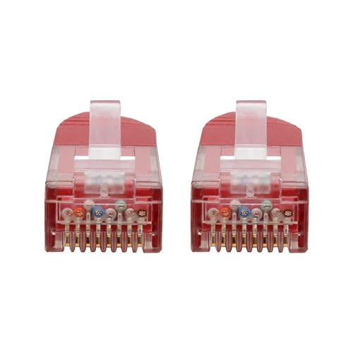 Tripp Lite N200-100-RD Cat6 Cat5e Gigabit Molded Patch Cable RJ45 M/M Red 550Mhz 100' 100' 100 ft. Red