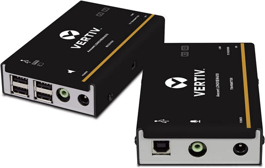 Vertiv Avocent LV 4010P High-Performance HD KVM Extender Kit with Receiver &amp; Transmitter, VGA, Single Monitor, Extend up to 50 m. / 164 ft. (4010P) 165 ft Single
