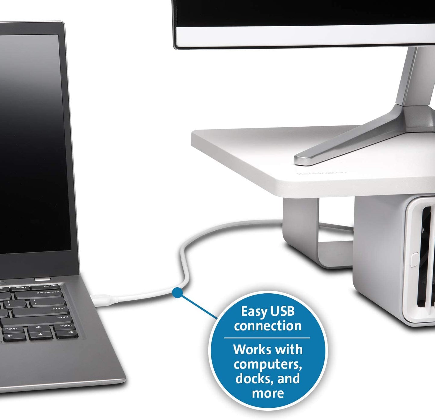 Kensington Cool View Wellness Monitor Stand with Desk Fan (K55855WW)