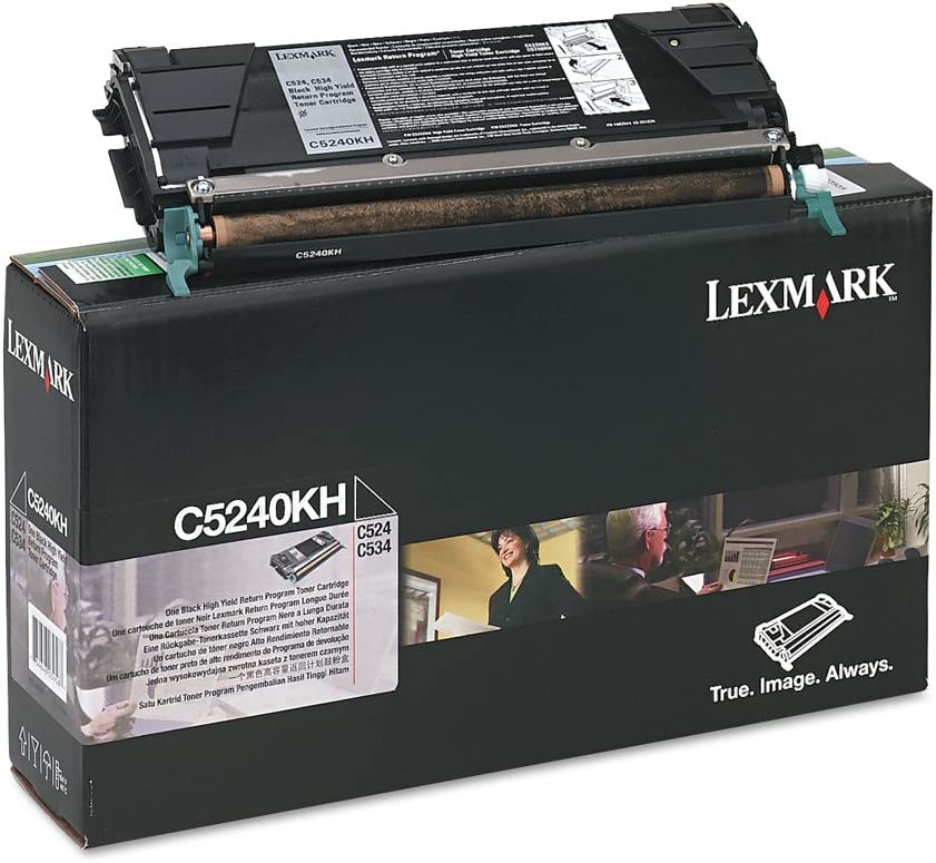 Lexmark C5240KH High Yield Return Program Black Toner Cartridge for C524, C534