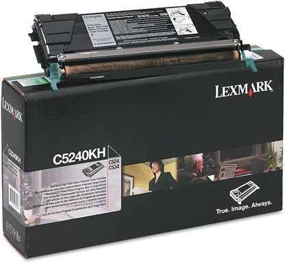 Lexmark C5240KH High Yield Return Program Black Toner Cartridge for C524, C534
