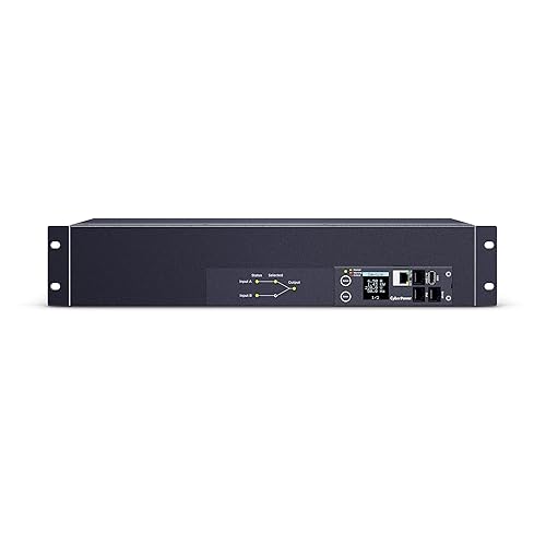 CyberPower PDU44007 Switched ATS PDU, 200-240V, 30A (Derated to 24A), 19 Outlets, 2U Rackmount