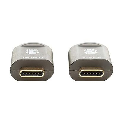 Tripp Lite USB-C Fiber 4K @ 60Hz Video Cable, USB 3.2 Active Optical Cable, Male to Male, Black, Plenum-Rated for in Wall & Ceiling Installations, 49 Feet / 15 Meters, 3-Year Warranty (U420F-15M-V)